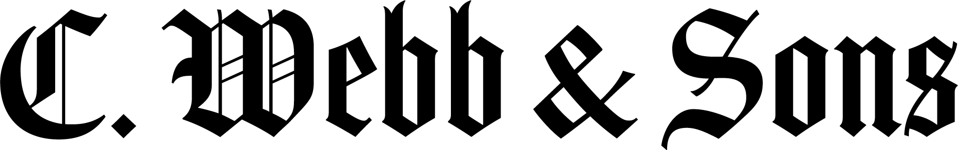 An image of the words 'C. Webb & Sons' in black.